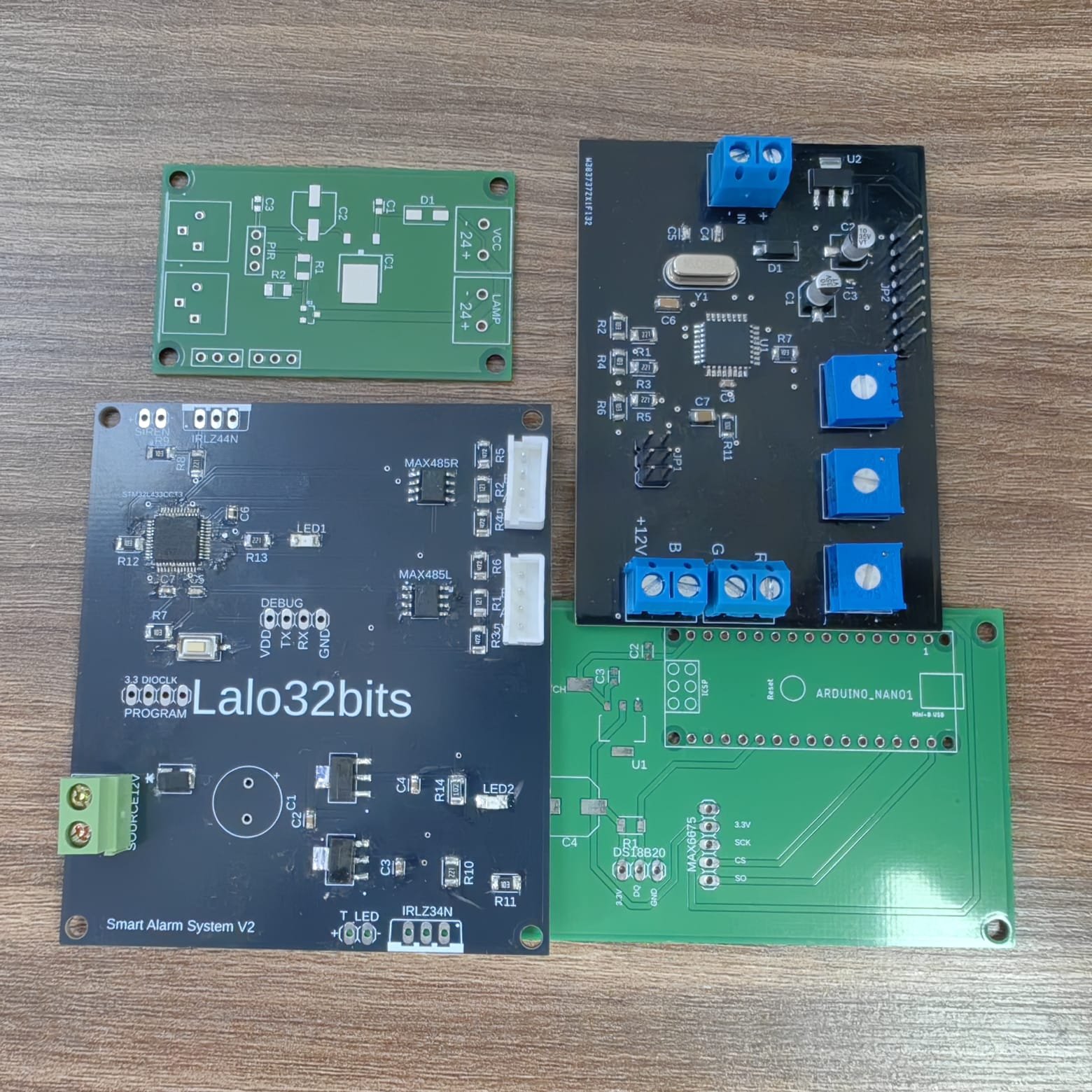 PCB de diseño propio fabricada para un proyecto